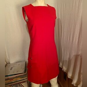 Vintage Gianni Versace Red utility Midi Dress